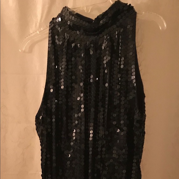 Niteline Dresses & Skirts - Black sequined cocktail dance dress with high neck